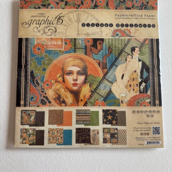 NWT Graphic 45 Vintage Hollywood Paper Set - Picture 3 of 13